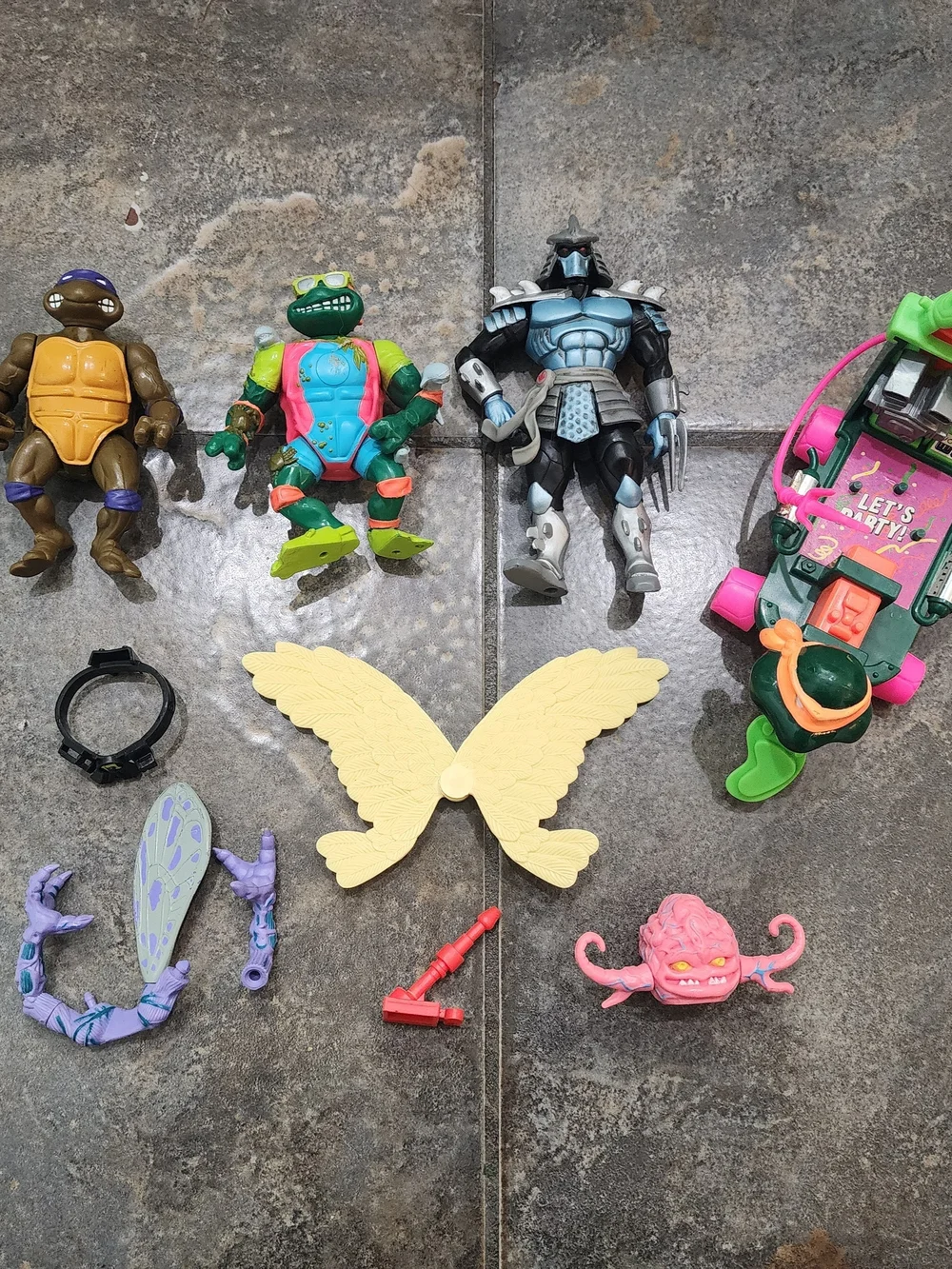 Vintage Teenage Mutant Ninja Turtles Action Figure, Accessories, Vehicle, Lot